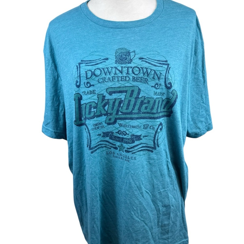 Lucky Brand crafted beer Los Angeles graphic T-shirt size XXL - Picture 2 of 7